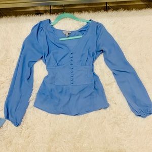 Long sleeve peasant top blouse